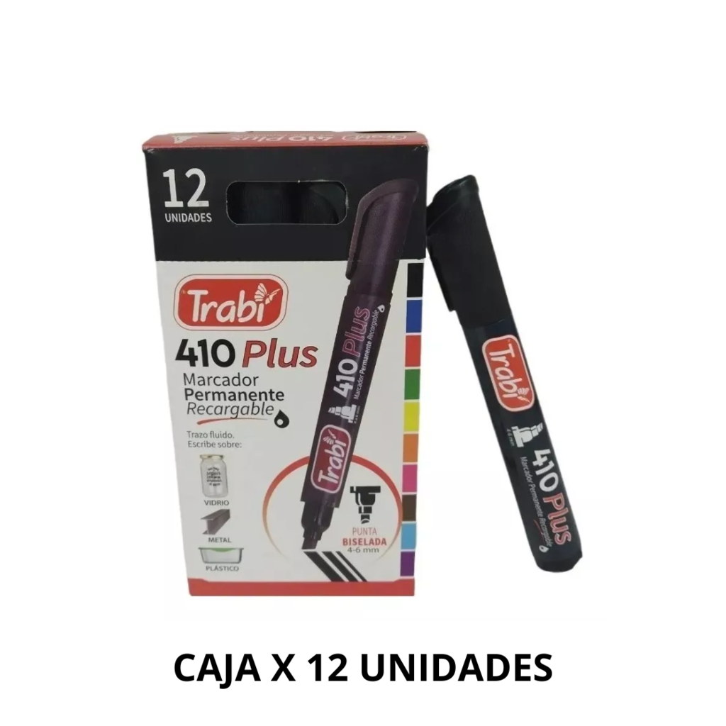 Marcadores trabi permanentes  410 negro 