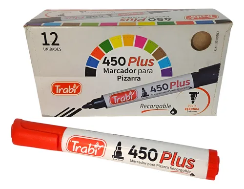 Marcadores trabi pizarra 450 rojo