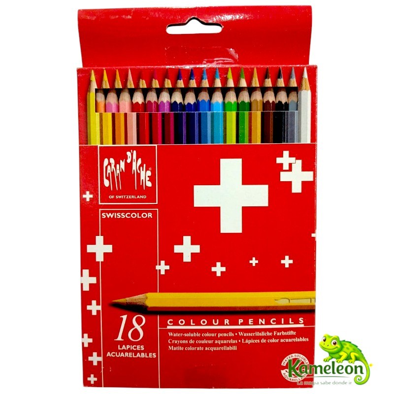 LAPICES ACUARELABLES CARAN D-ACHE X18 EN CAJA