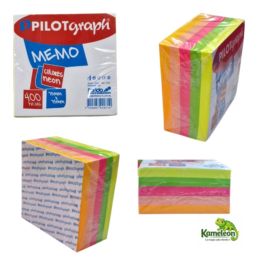 NOTAS ADHESIVAS COLORES NEON 75MMX75MM