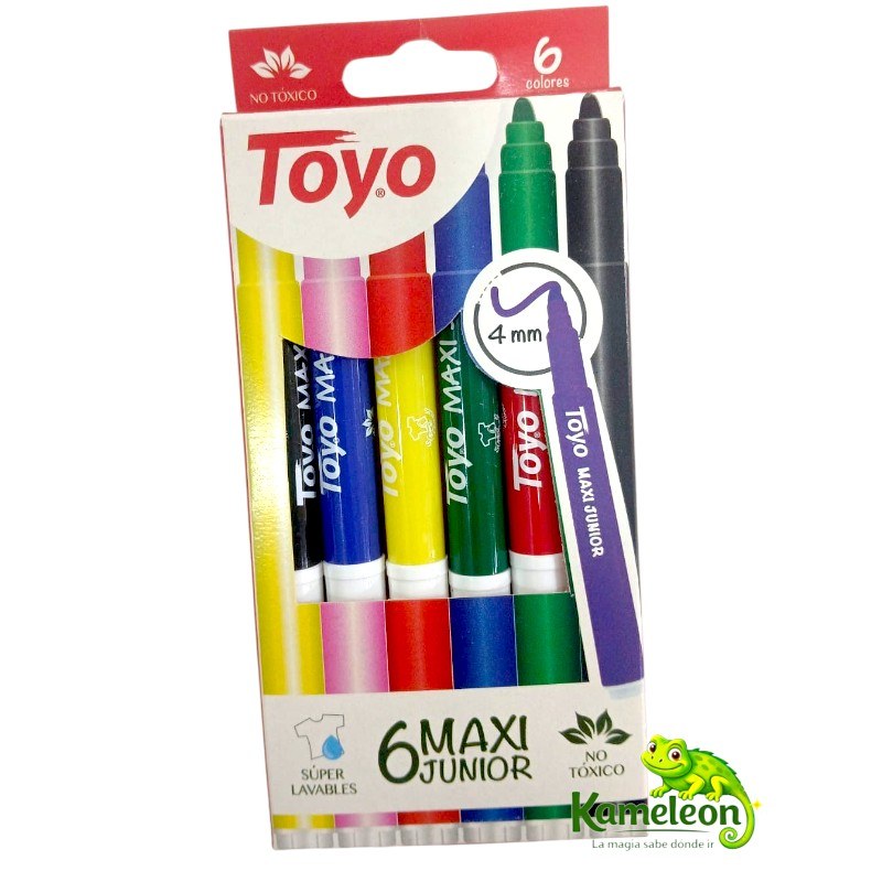 MARCADOR TOYO 6 MAXI JUNIOR 4MM.
