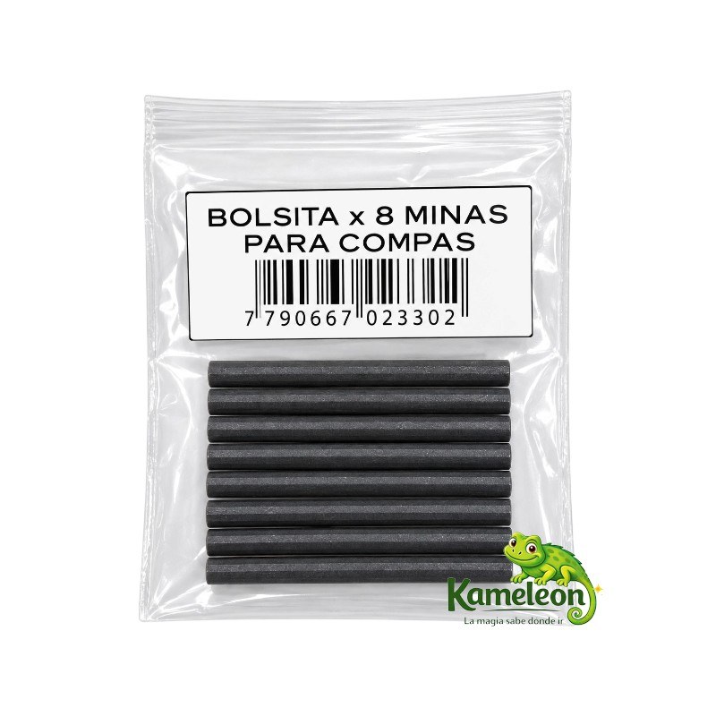 Minas para compas bolsita x 8 unidades