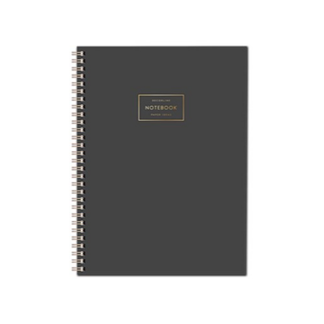 Cuaderno rayado notebook 18 x 25 tapa negra