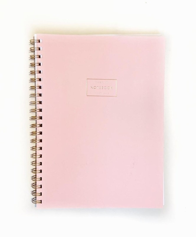 Cuaderno liso notebook paper ideas 18 x 25 tapa rosada