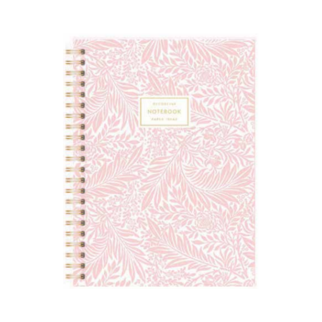 Cuaderno a4 decorline espiral flores rosas  cuadros 