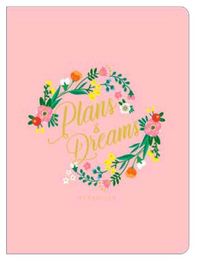 Cuaderno 19 x 25 plans y dream rosa pastel