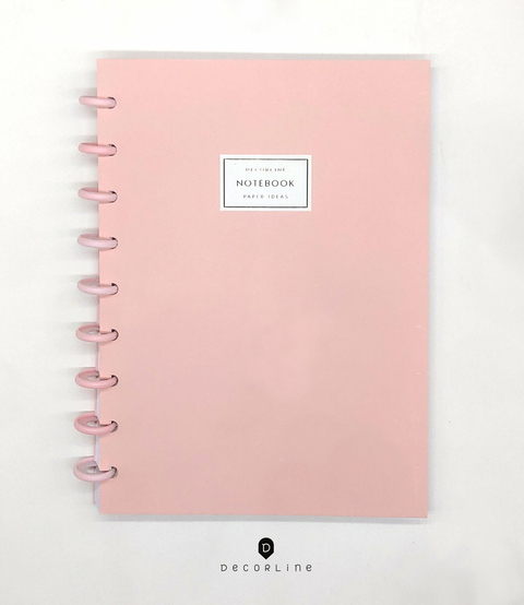 Cuaderno 14 x 21 inteligente  rosa pastel
