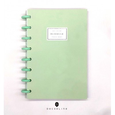Cuaderno 18 x 25 inteligente  verde hojas