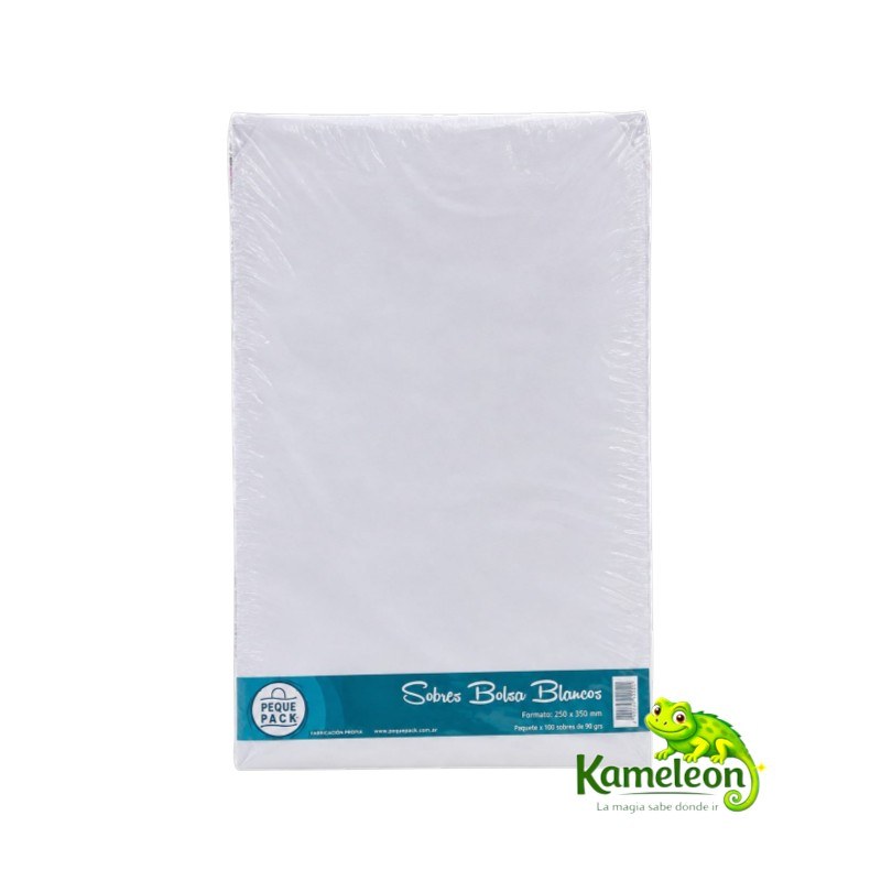 Sobres pequepack bolsa blancos 230x325 mm