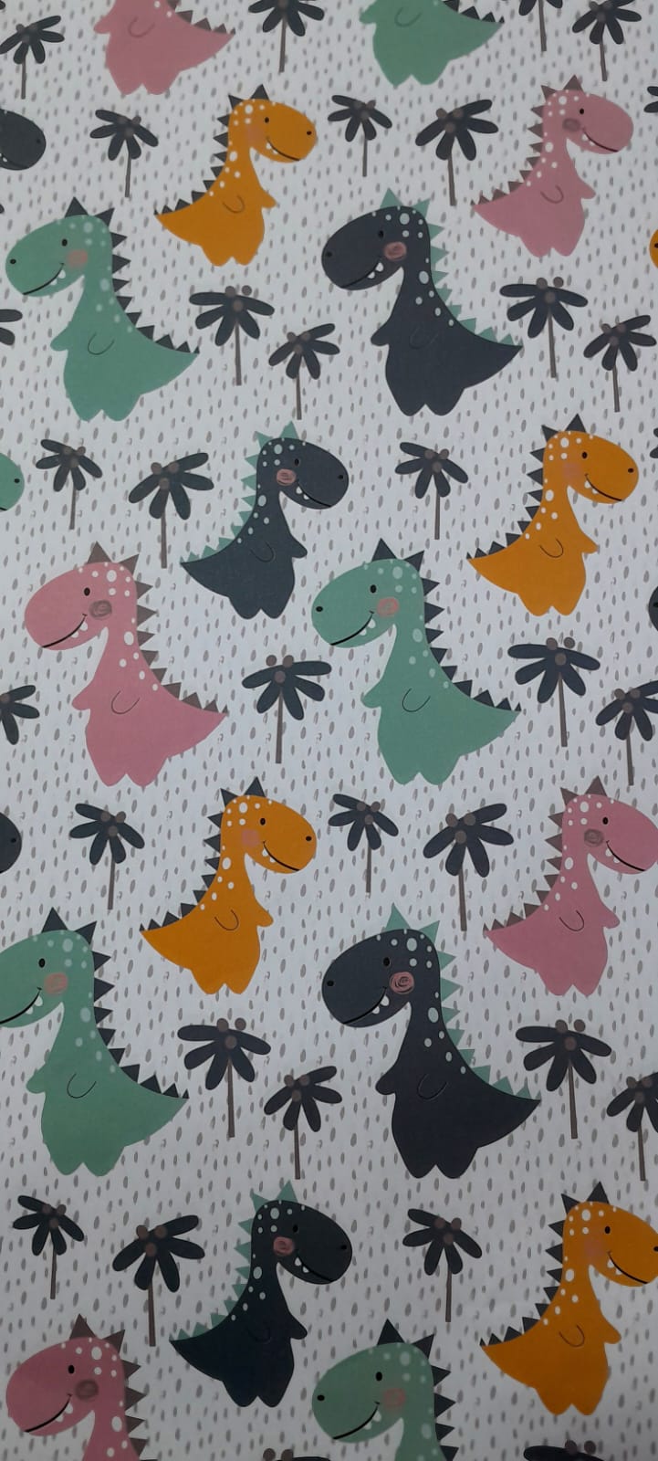 Papel de regalo obra dino bebe 