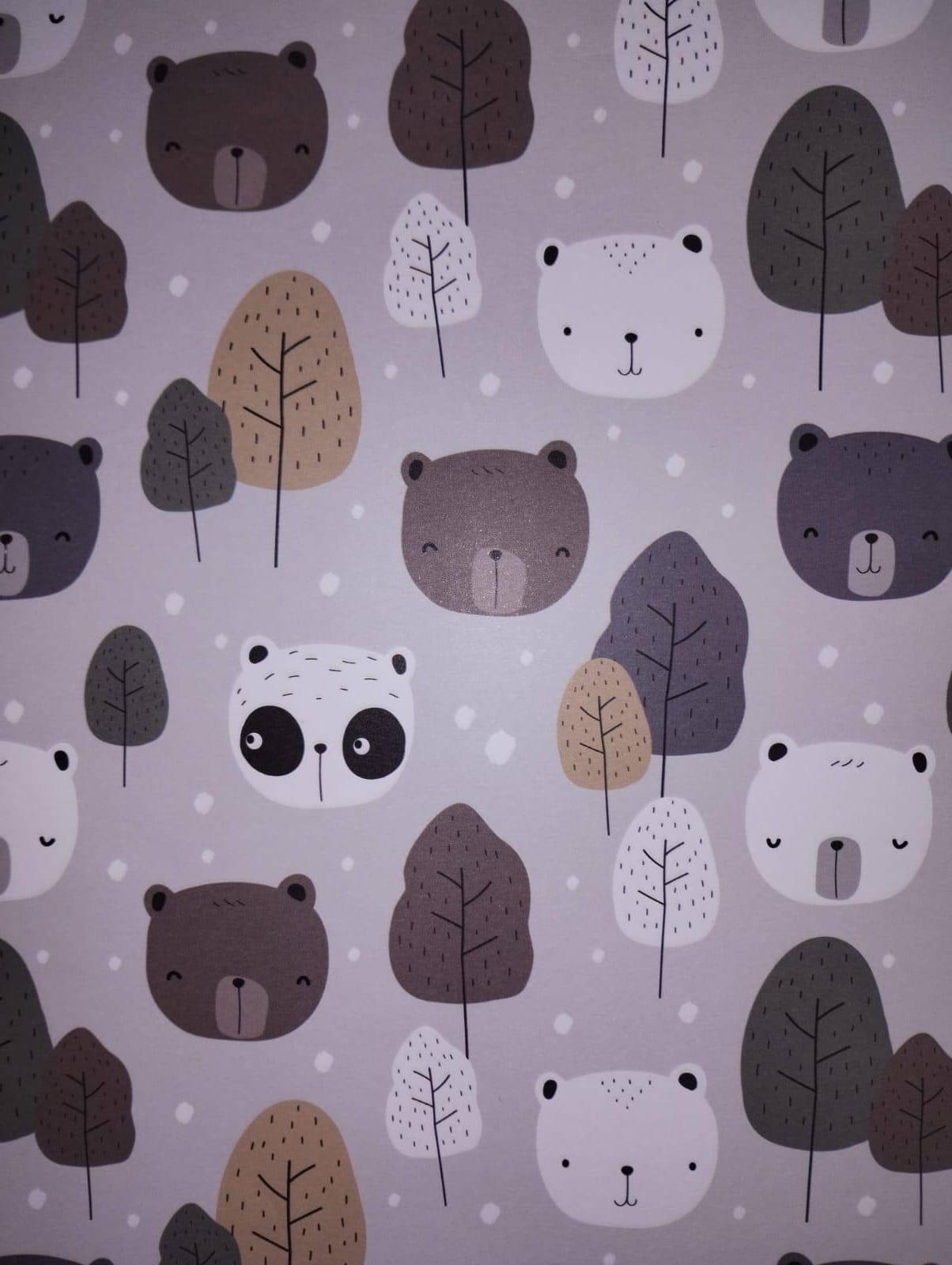 Papel de regalo obra carita ositos y pandas