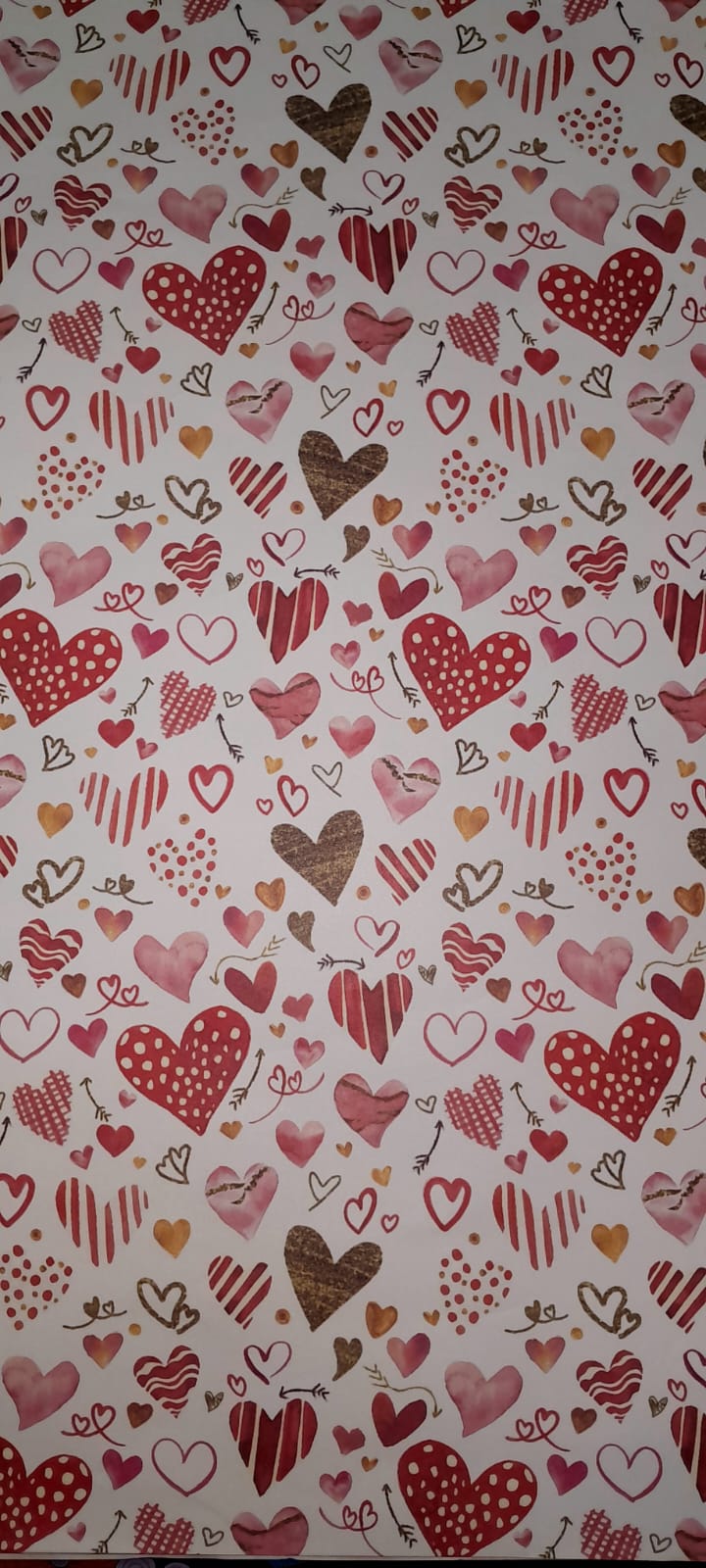Papel de regalo obra corazones 