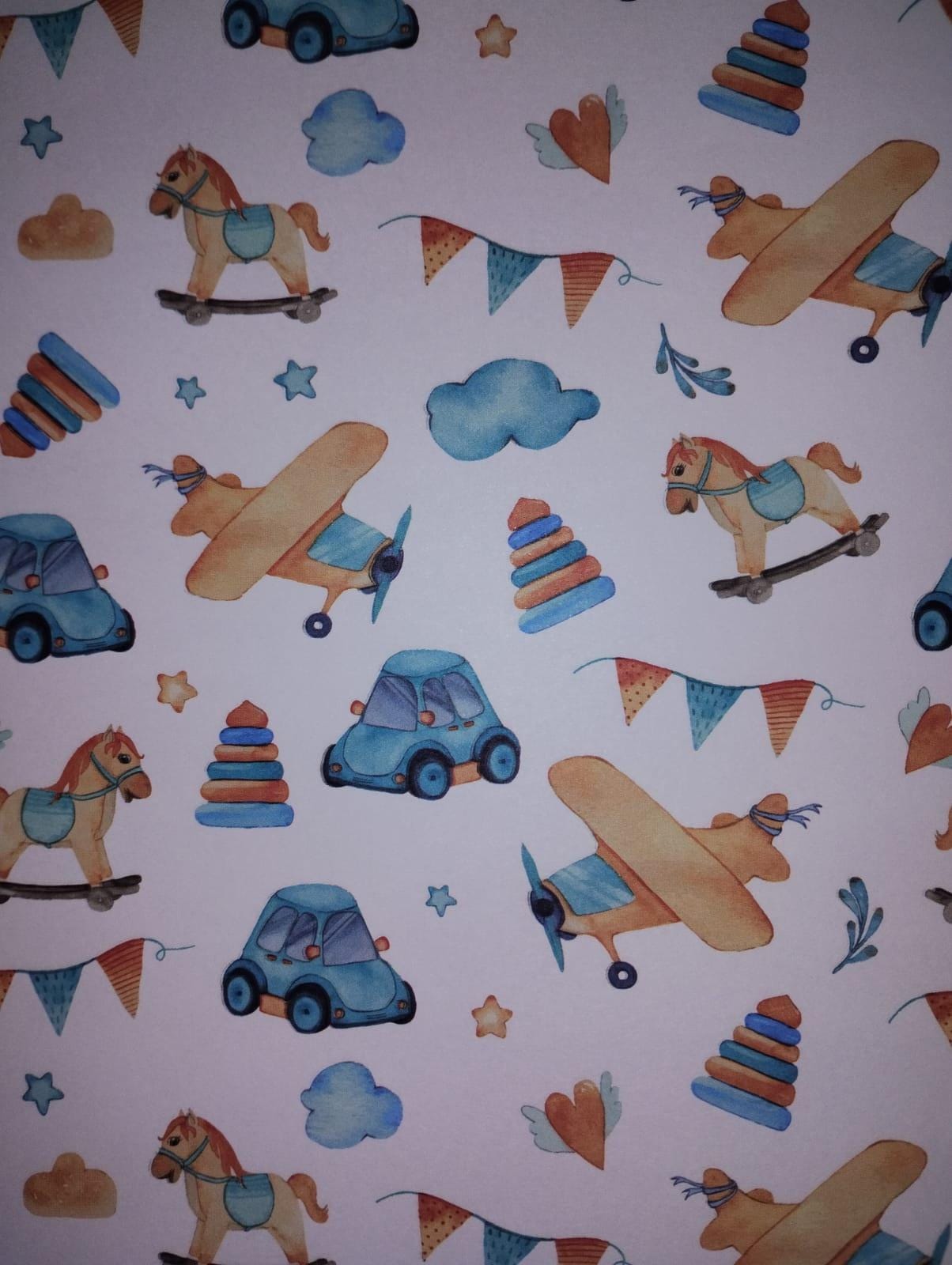 Papel de regalo obra mecedor avion auto