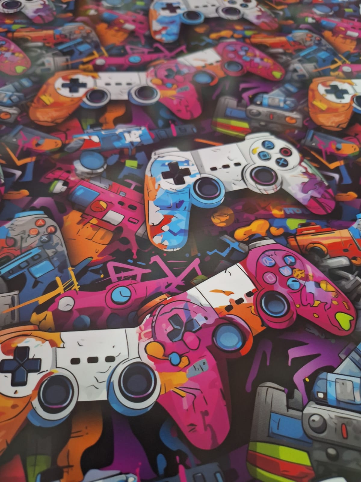 Papel pequepack de regalo ilustracion videojuegos