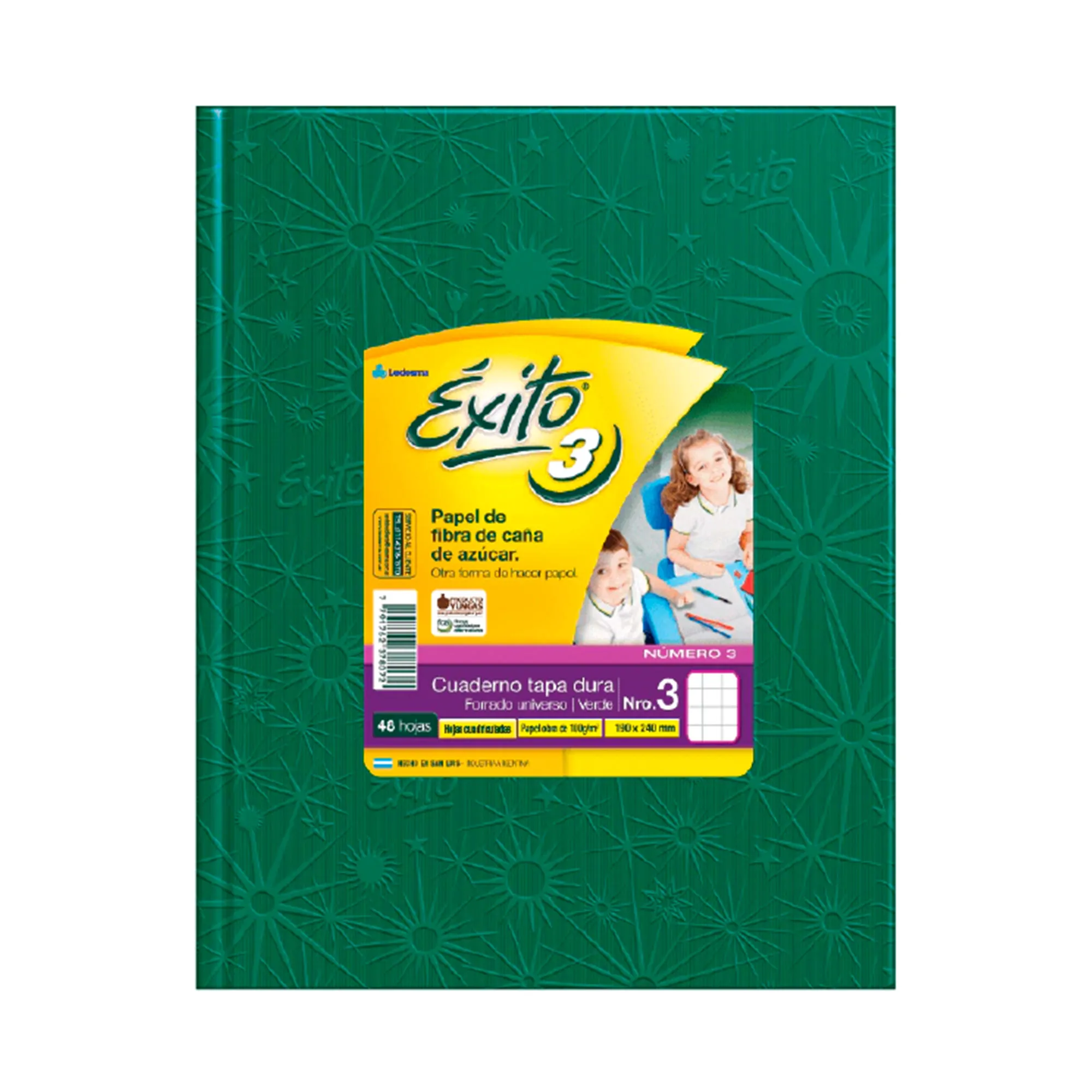 Cuaderno exito e3 cuadriculado verde