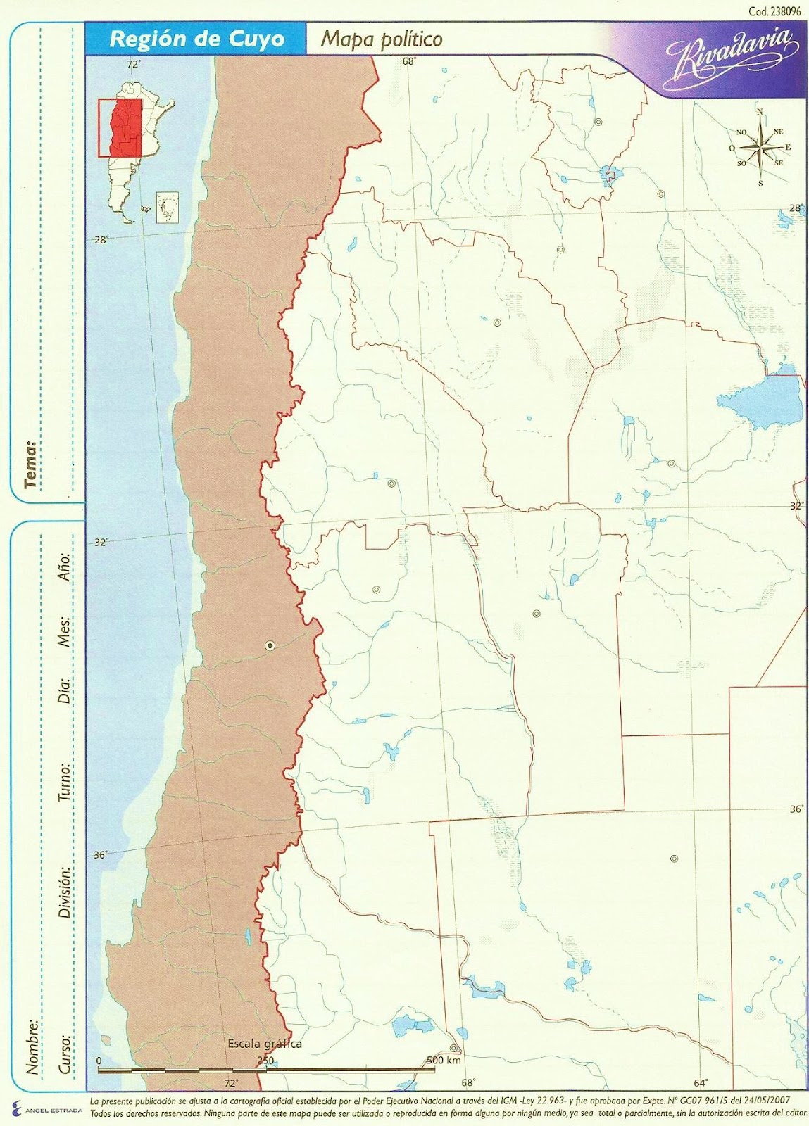 Mapa nro 3 region cuyo 