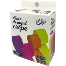 Cinta de papel crepe fluo