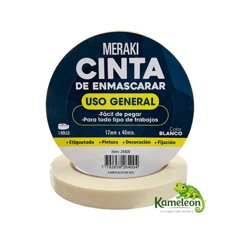 Cinta de enmascarar blanca 12x40