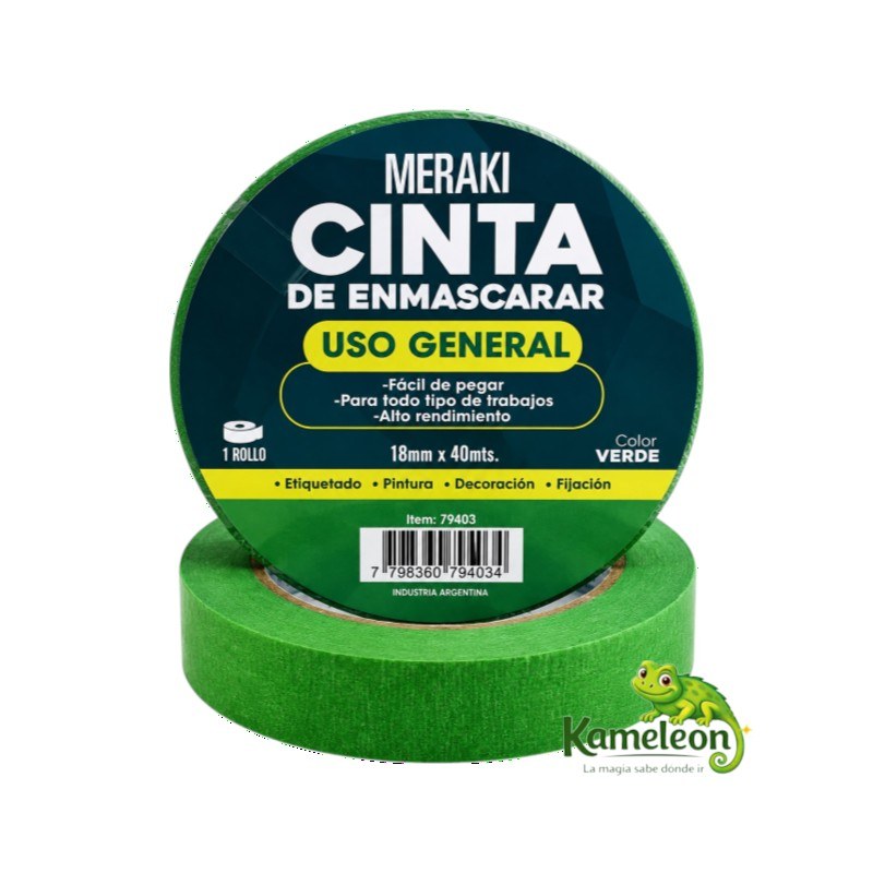 Cinta de enmascarar verde 18x40