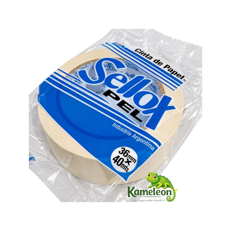 CINTA ADHESIVA DE PAPEL SELLOX 36MM