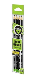 Lapices pizzini negro hb2 x4