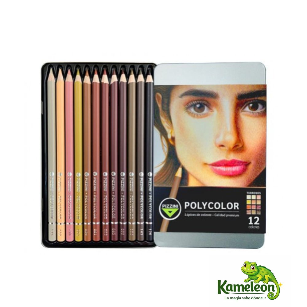 Lapiz color pizzini policolor terroso x 12 largos