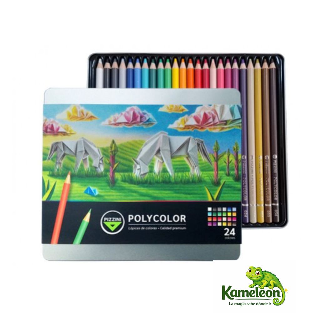 Lapiz color pizzini policolor colores x 24 largos 