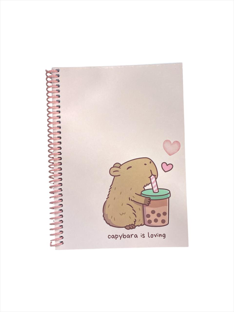 Cuaderno personajes 19x15 capibara: capybara is loving