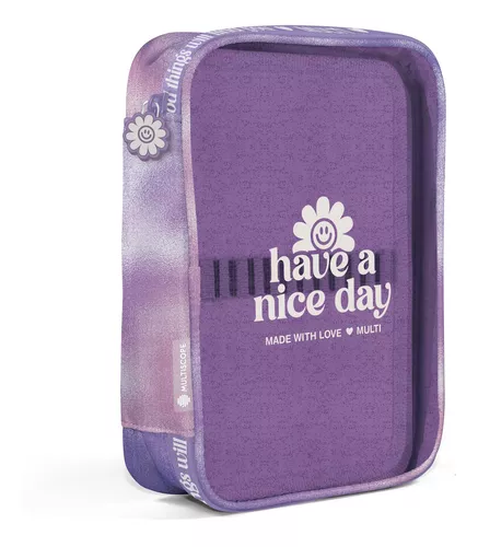 Cartuchera multiscope box glitter violeta