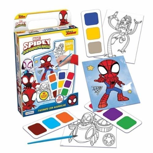 Pintando con acuarelas: spidey y sus sorprendentes amigos