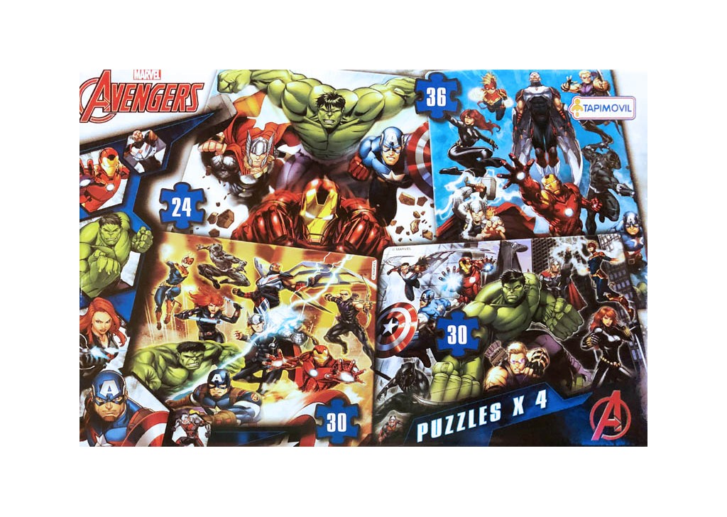 Puzzle avengers x 4 24,36y 2 x 30 pcs