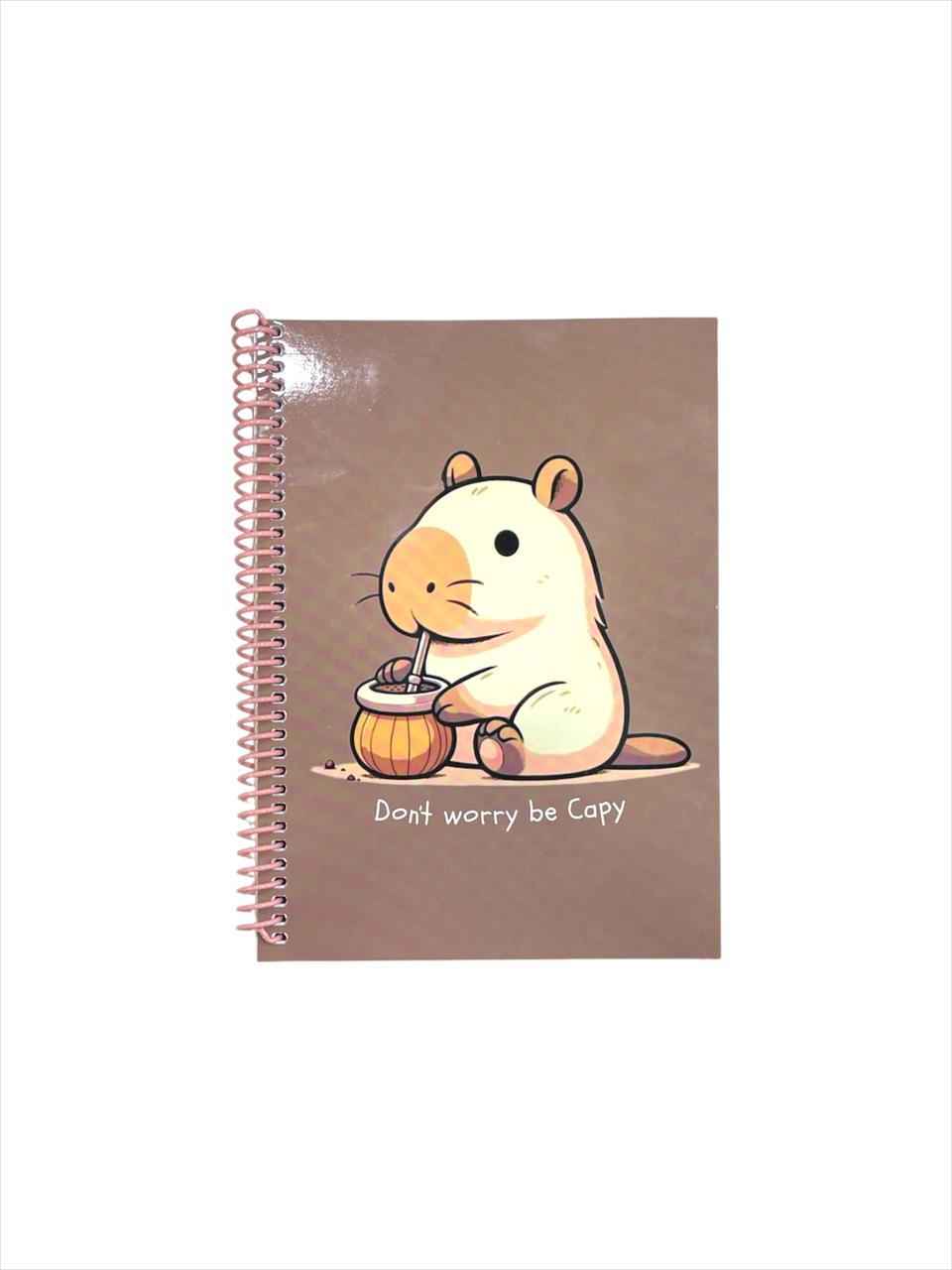 Cuaderno personajes 19x15 capibara: dont worry be capy