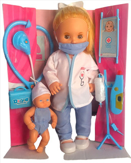 MuÑeca mila doctora pediatra con bebe
