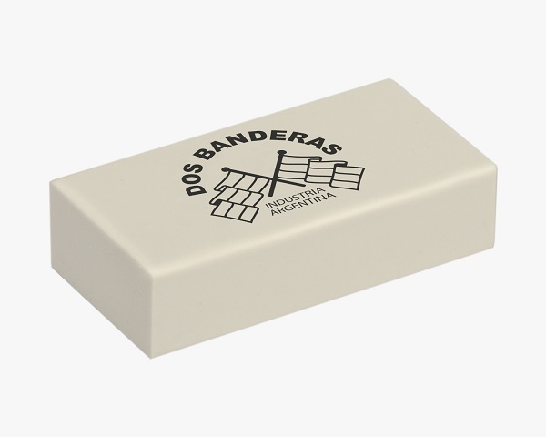 Goma dos banderas blanca 5436