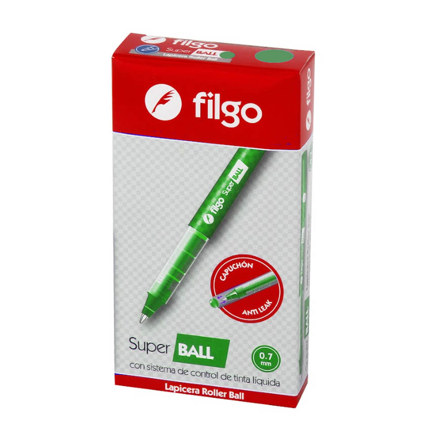 Lapicera roller filgo verde super ball 0.7
