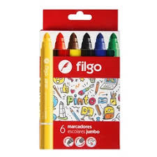 Marcadores filgo jumbo x6