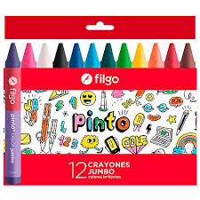 Crayones filgo jumbo x 12 cortos