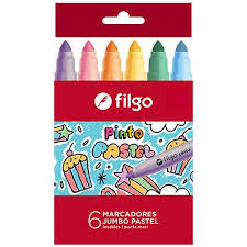Marcadores filgo jumbo pastel x6