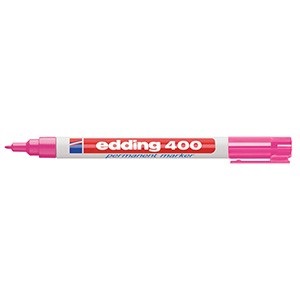 Marcador edding 400 rosa , punta fina 