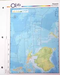 Mapa triunfante oceania fisico - politico n5