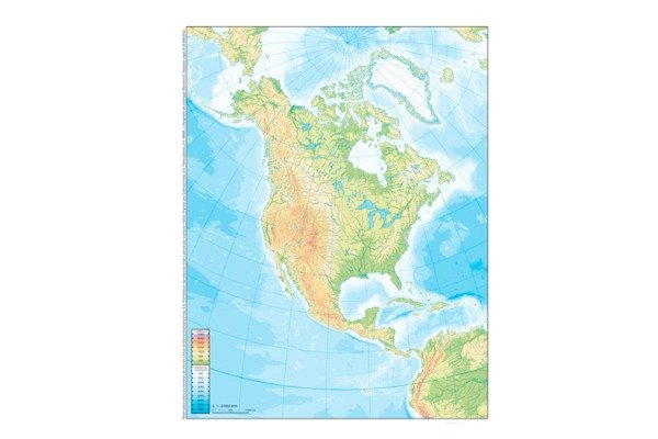 Mapa triunfante america del norte fiisico politico numero 5