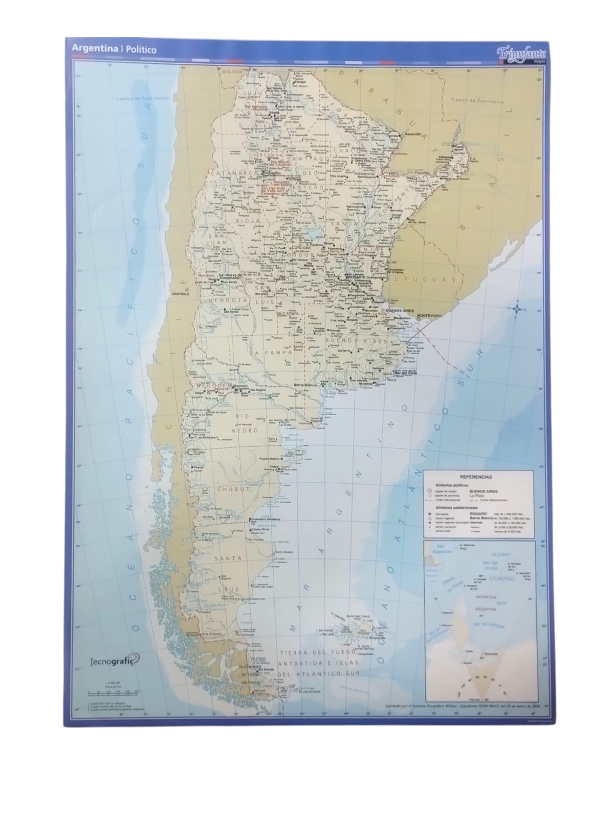Mapa triunfante n6 republica argentina politico
