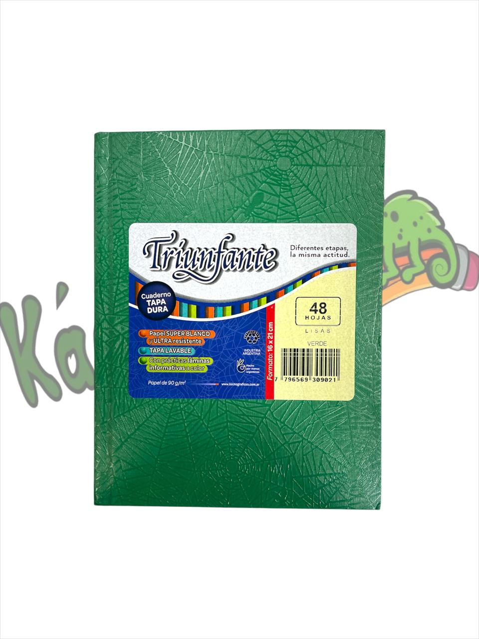 Cuaderno triunfante nro1 verde oscuro 