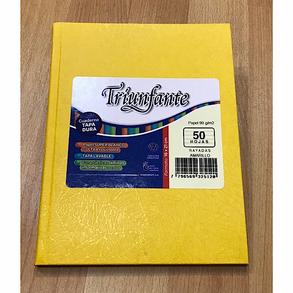 Cuaderno nro3 triunfante araÑa amarillo 