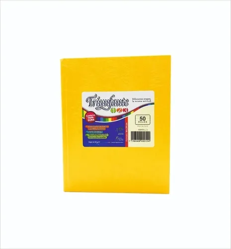 Cuadernos 1 2 3 amarillo cuadro grande  x48h