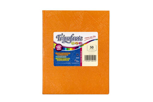 Cuaderno 1 2 3 naranja cuadriculado grande