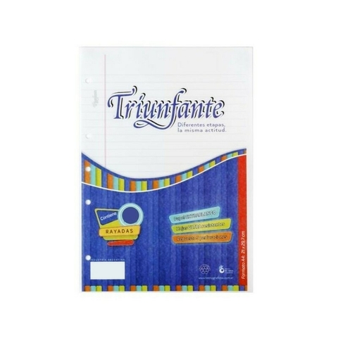 Hojas a4 triunfante 48hj rayadas