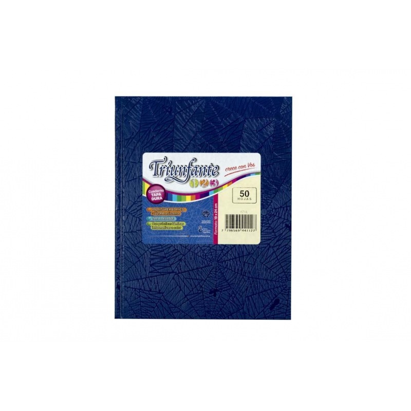 Cuaderno 1 2 3 azul rayado 19*24 cm
