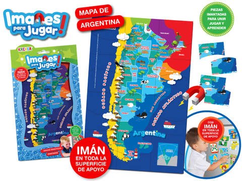 Imanes p/jugar : mapa argentina