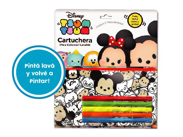 Cartuchera para pintar y borrar tsum tsum